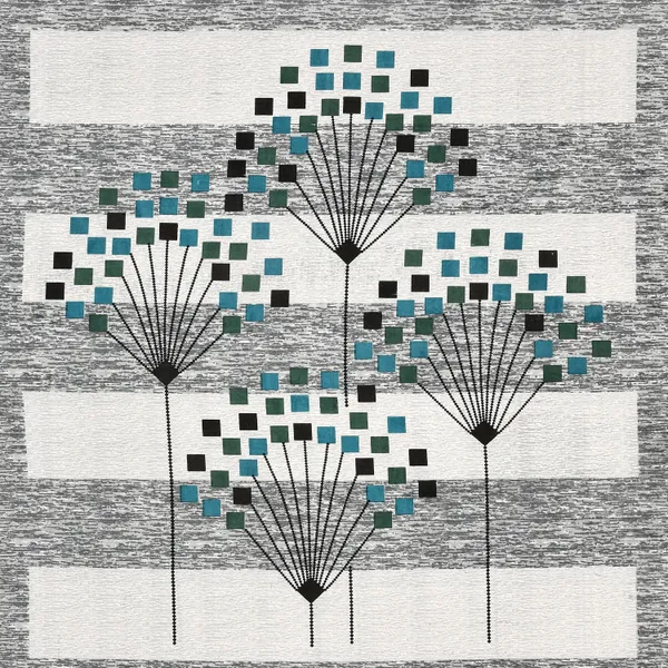 Grey_Cotton_Geometric_Bloom_Double_Bedsheet_With_Pillow_Cover_70X100_Cm